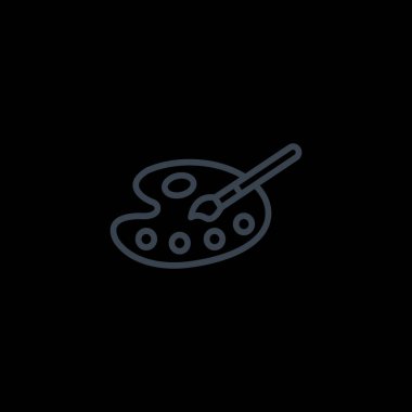 Sanat palet boya fırça simgesi olan