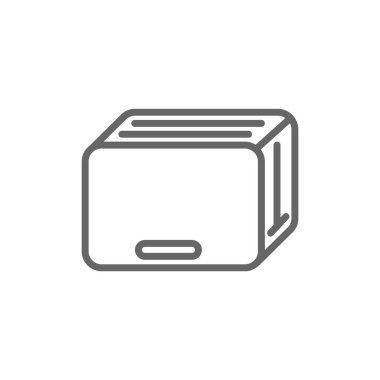 Ekmek kızartma makinesi basit simgesi