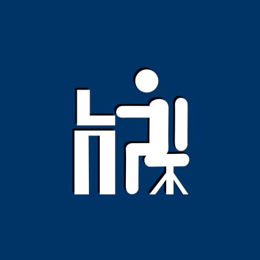 Ofis İşçisi Düz Simgesi