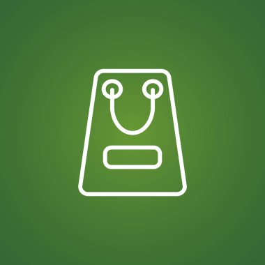 Basit alışveriş çantası simgesini