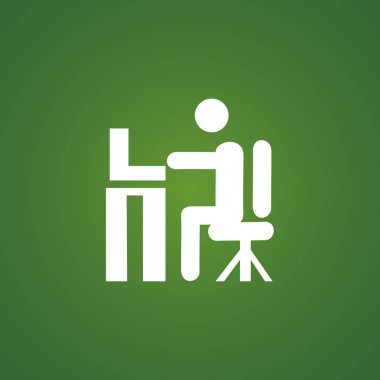 Ofis İşçisi Düz Simgesi