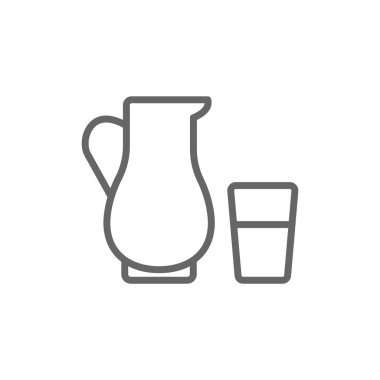 Sürahi ve cam simgesi