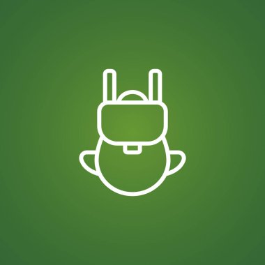 Basit sırt çantası simgesini