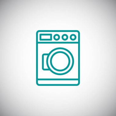 çamaşır makinesi basit simgesi