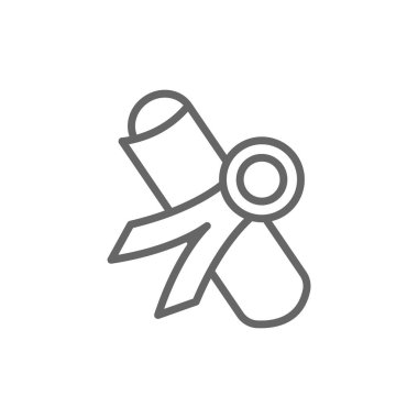 Mezuniyet kağıt simgesi