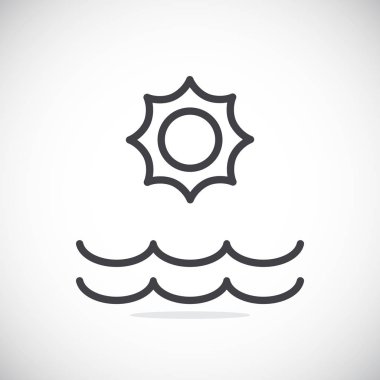 tropikal düz simgesi