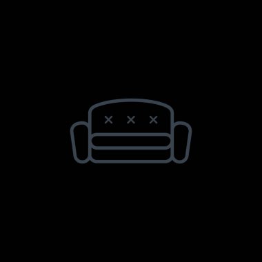 kanepe düz stil ikonu