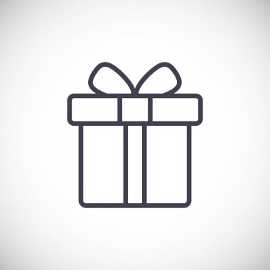 Hediye kutusu basit simgesi