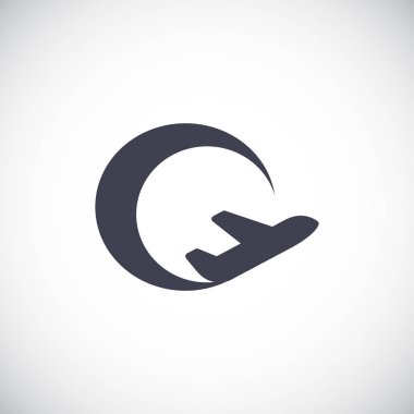 uçak simgesi illüstrasyon