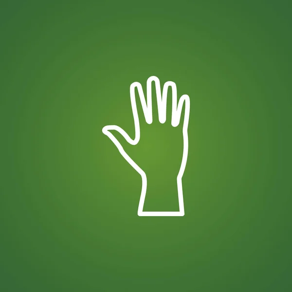 Icono de mano humana — Vector de stock