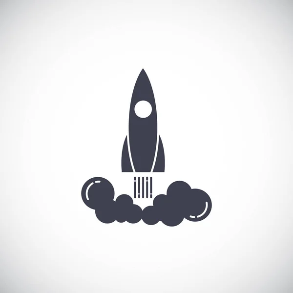 Ícone de foguete simples — Vetor de Stock