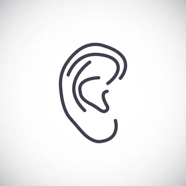 Icono del oído humano — Vector de stock
