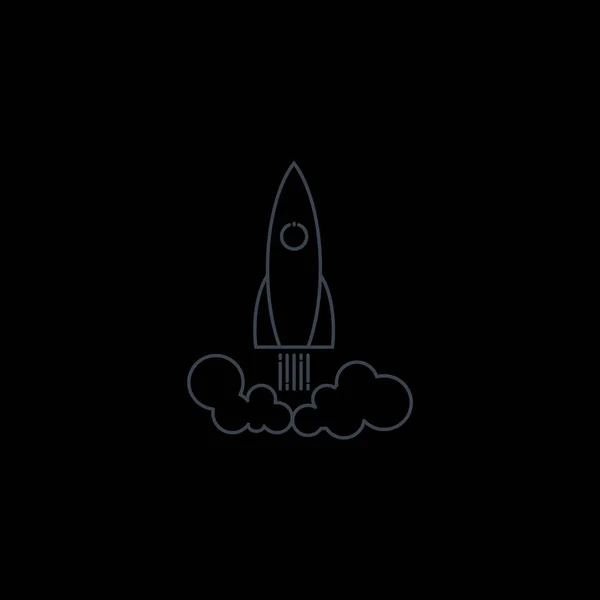 Icono de cohete simple — Vector de stock