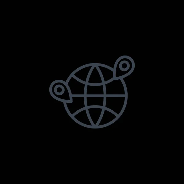 Globe csapok ikon — Stock Vector