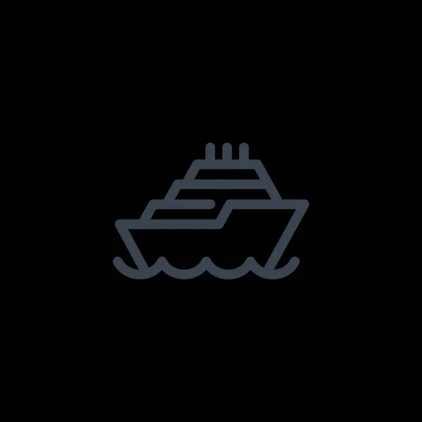 Eenvoudige schip pictogram — Stockvector