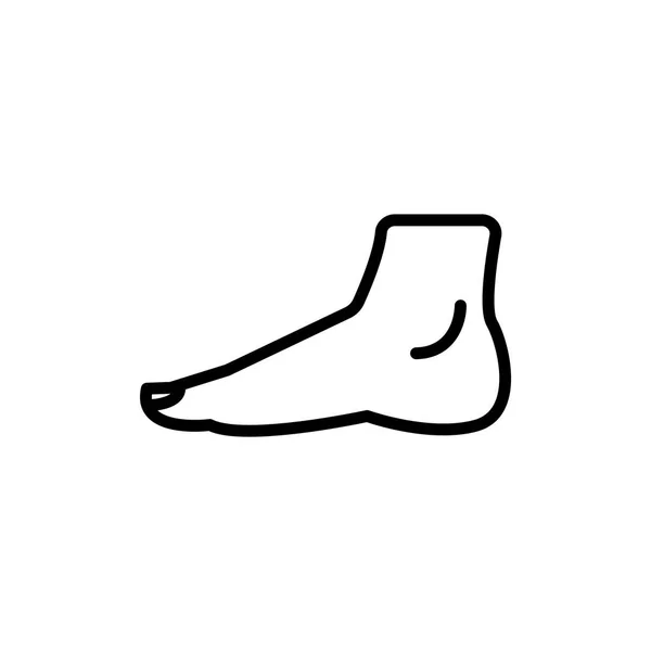 Lidská noha ikona — Stockový vektor