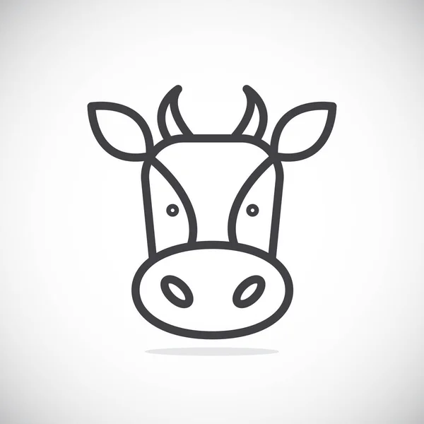 Krowiego głowa ikona — Wektor stockowy