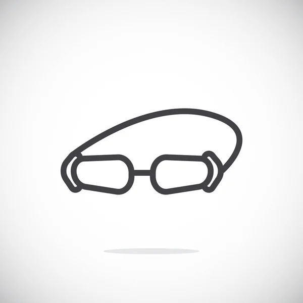 Úszás szemüvegek egyszerű ikon — Stock Vector