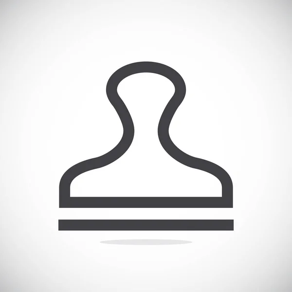 Icona timbro di gomma — Vettoriale Stock