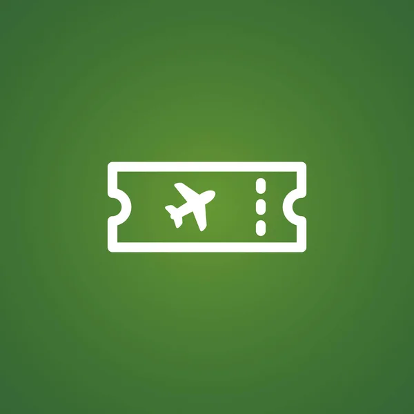 Ícone de bilhete de avião —  Vetores de Stock