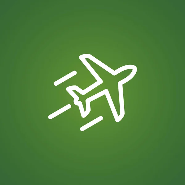 Airplane flat style icon — Stock Vector