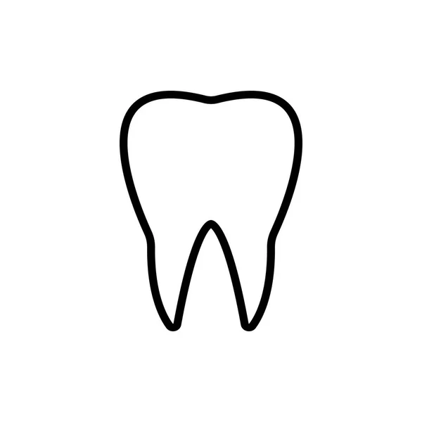 Çizgi film diş simgesi — Stok Vektör