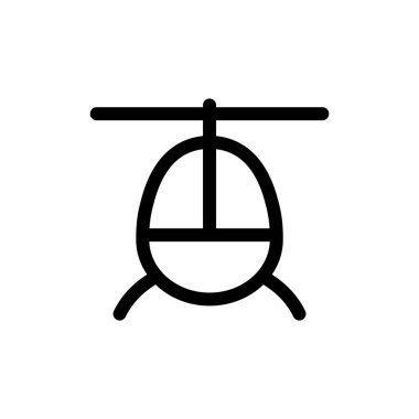 Helikopter düz simgesi