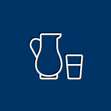 Sürahi ve cam simgesi