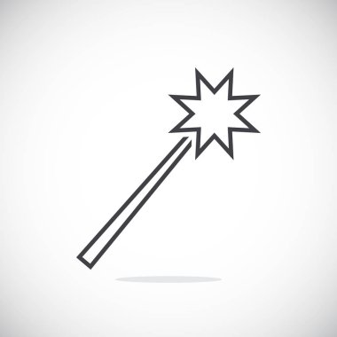 sihirli değnek basit simgesi