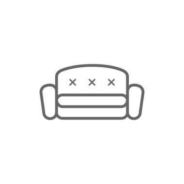 kanepe düz stil ikonu