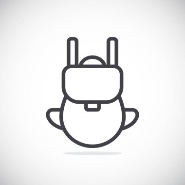 Basit sırt çantası simgesini