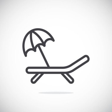 şezlong şemsiye simgesiyle