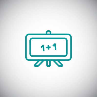 Beyaz tahta simge, düz tasarım