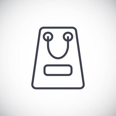 Basit alışveriş çantası simgesini