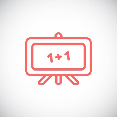 Beyaz tahta simge, düz tasarım