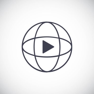 Online video basit simgesi