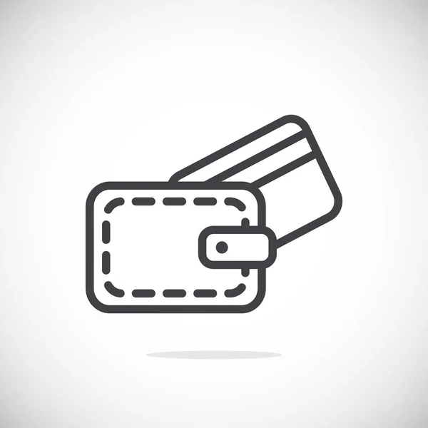 Portefeuille avec carte de crédit — Image vectorielle