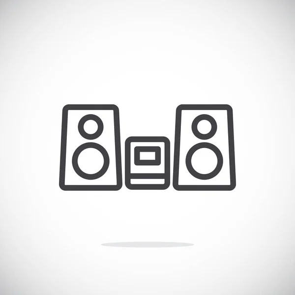 Sistema de audio icono simple — Vector de stock