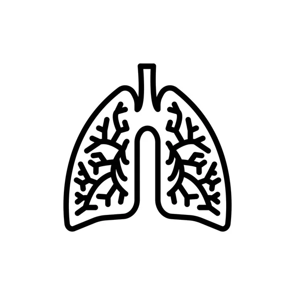 Ícone de pulmões humanos — Vetor de Stock