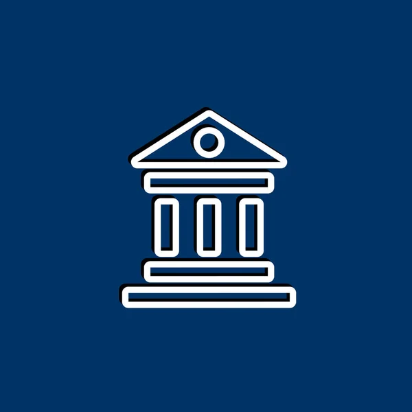 Banca edificio icona — Vettoriale Stock