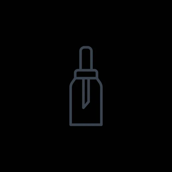 Plastikowa butelka z kroplomierzem ikona — Wektor stockowy