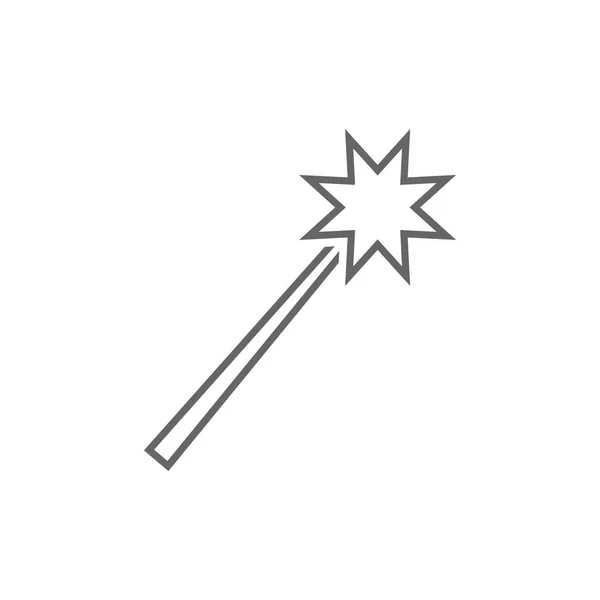 Tongkat sihir ikon sederhana - Stok Vektor