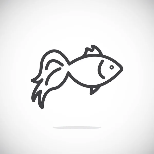 Fisch flache Stil-Ikone — Stockvektor
