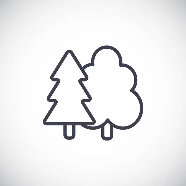 Ikona jednoduché strom — Stockový vektor