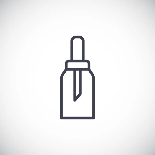 Plastic fles met druppelaar pictogram — Stockvector