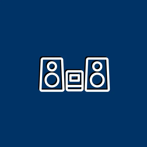Audio system proste ikona — Wektor stockowy