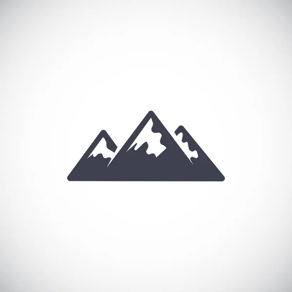 Montañas icono ilustración — Vector de stock