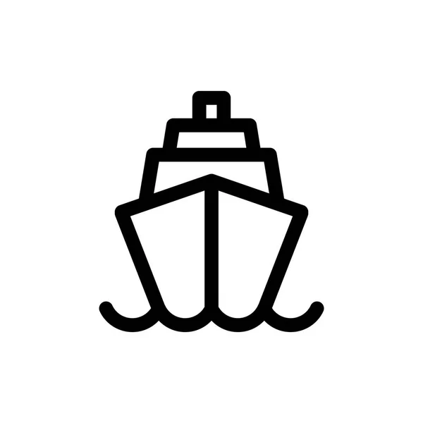 Icono de nave simple — Vector de stock