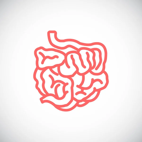Icono del intestino grueso — Vector de stock