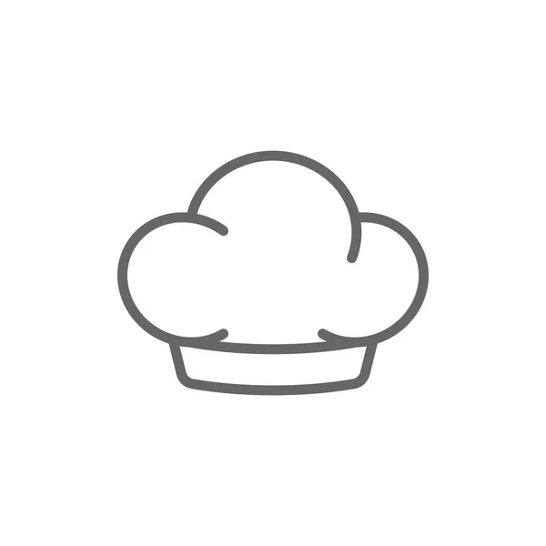 Kuchař klobouk jednoduchý ikona — Stockový vektor